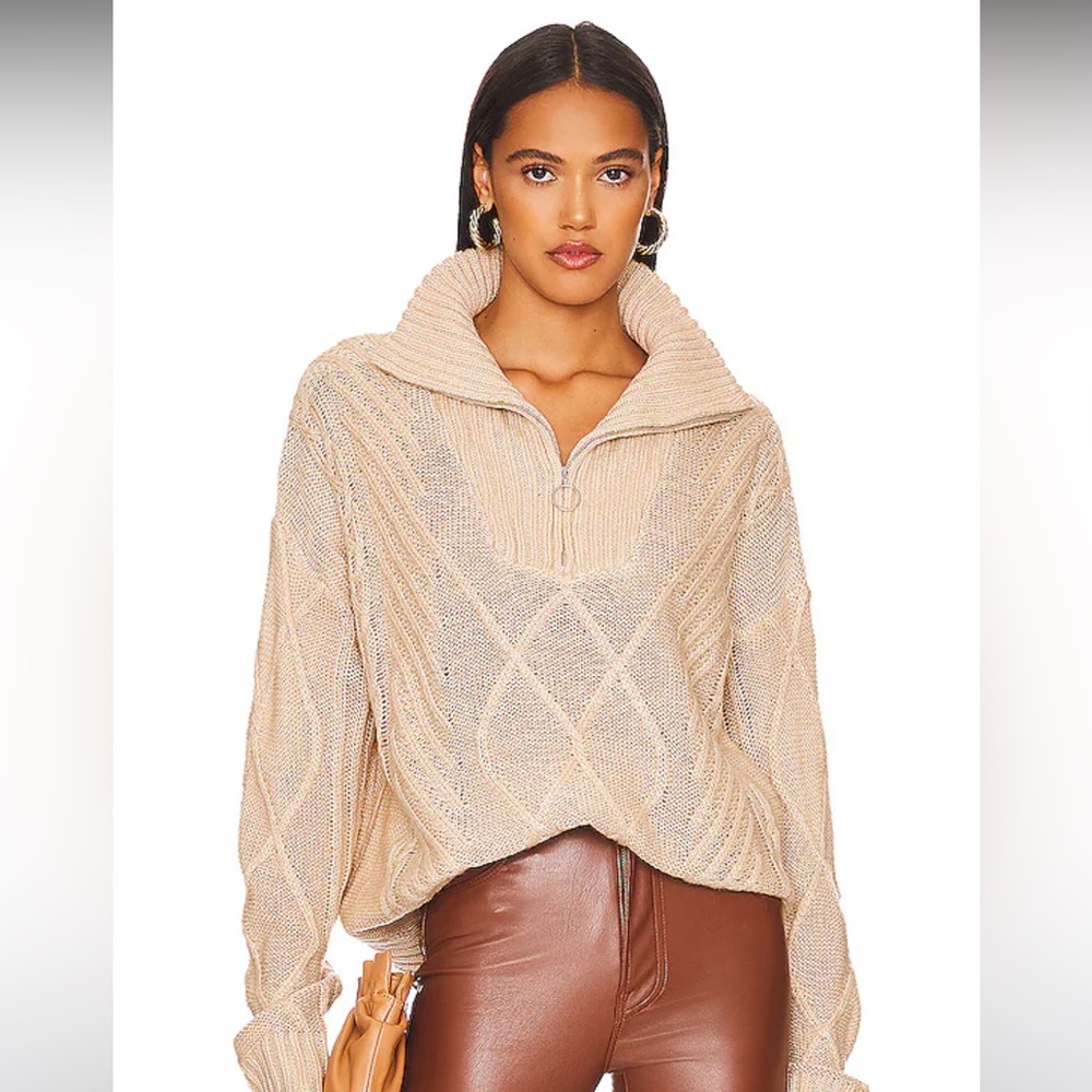 SNDYS Jax Knit Sweater in CreaM - Size L